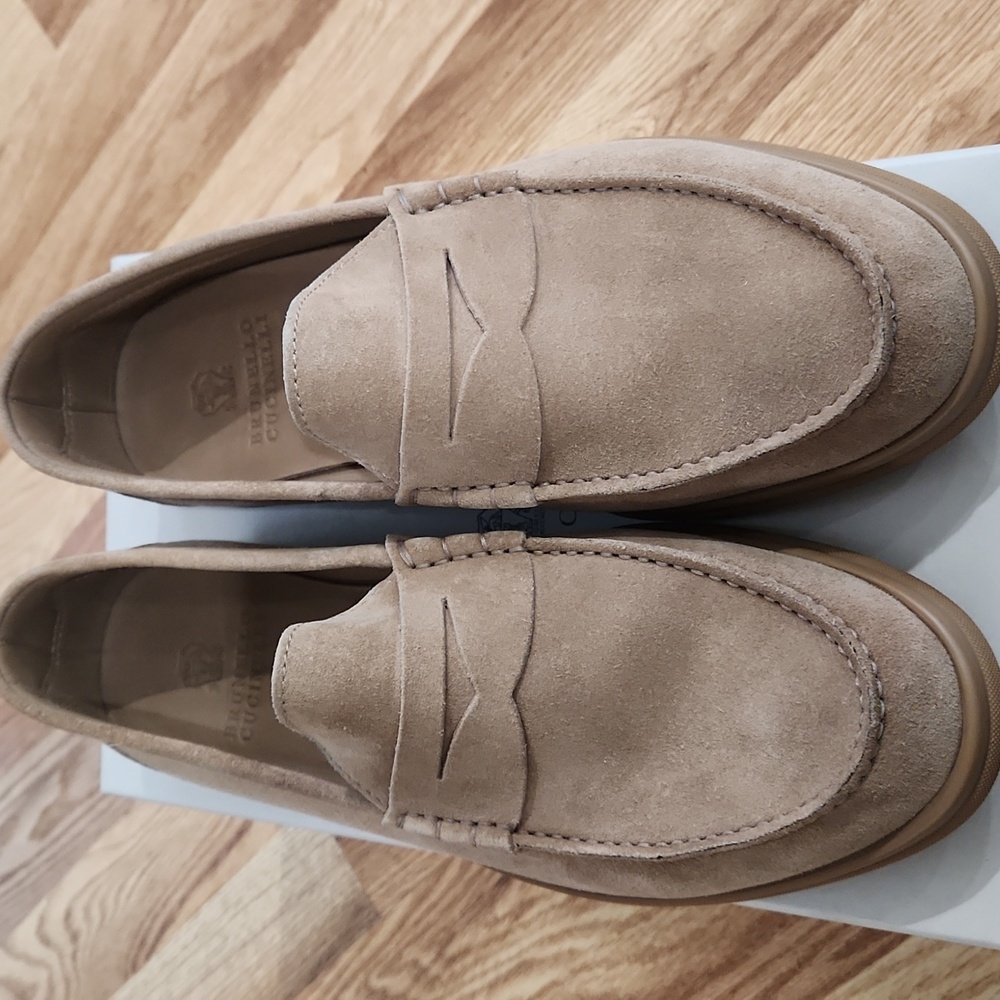 Brunello Cucinelli Suede Loafer Mens 10